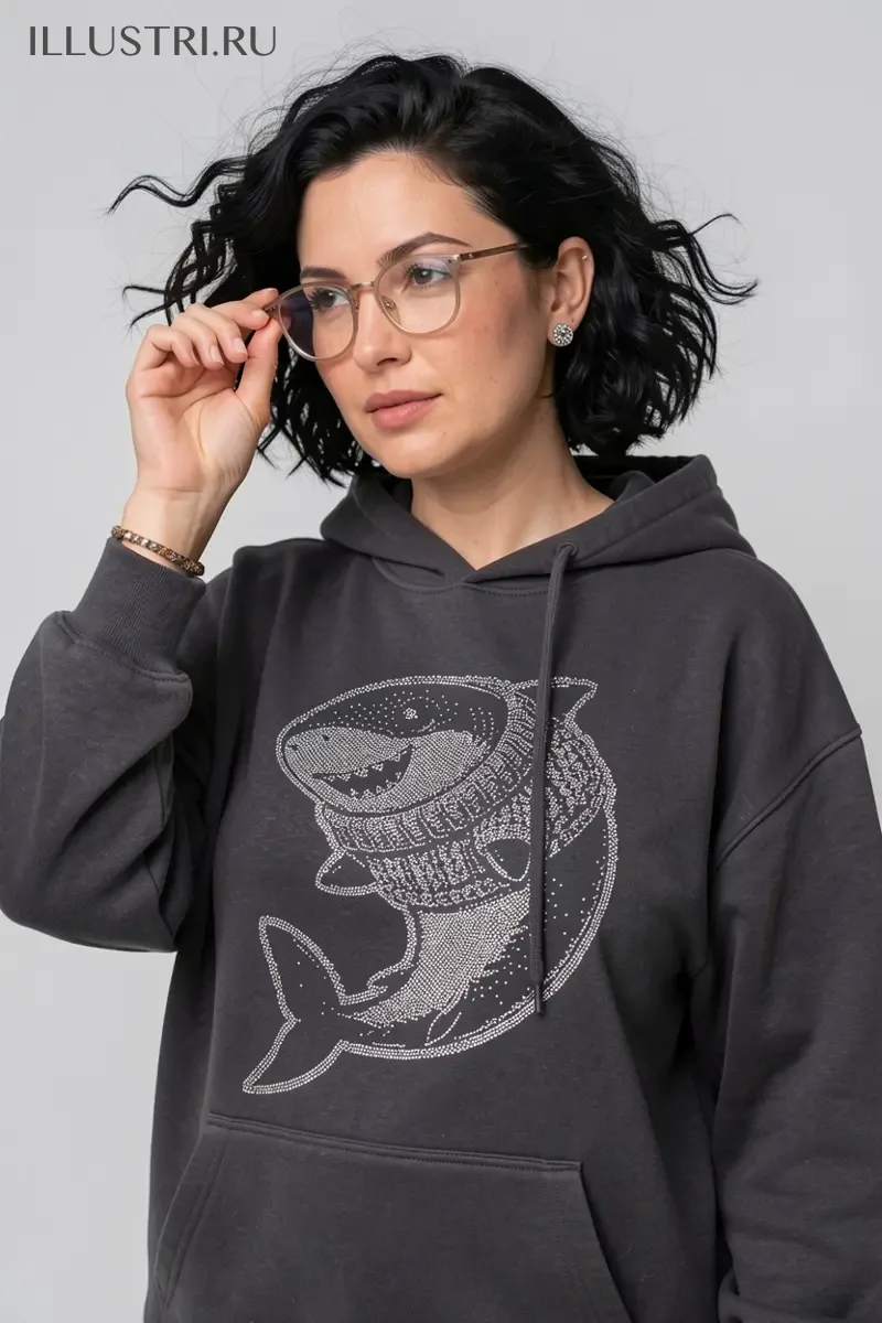 Визуализация Акула в свитере