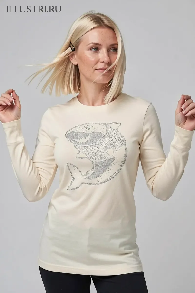 Визуализация Акула в свитере