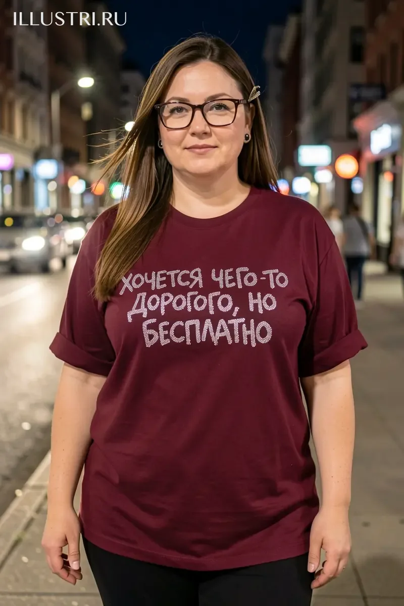 Визуализация Надпись - Хочется чего-то дорого, но бесплатно
