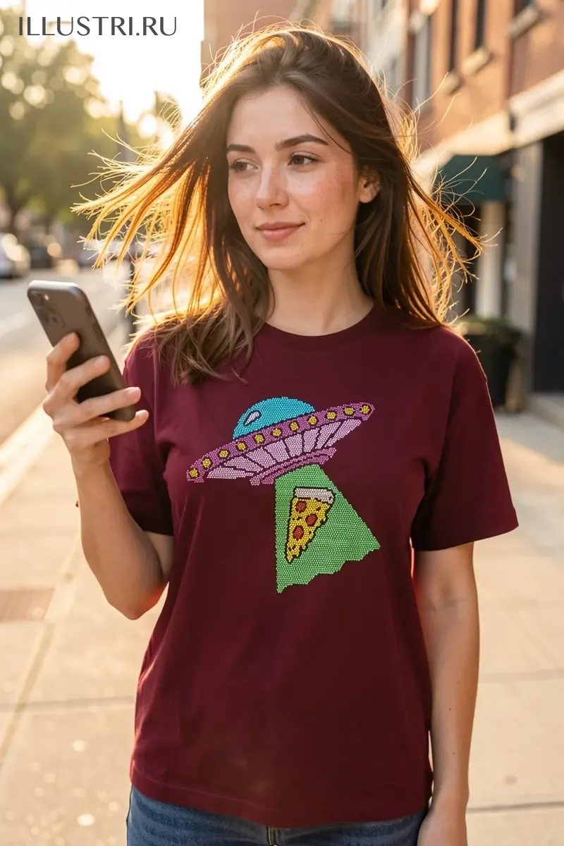 Визуализация НЛО и пицца