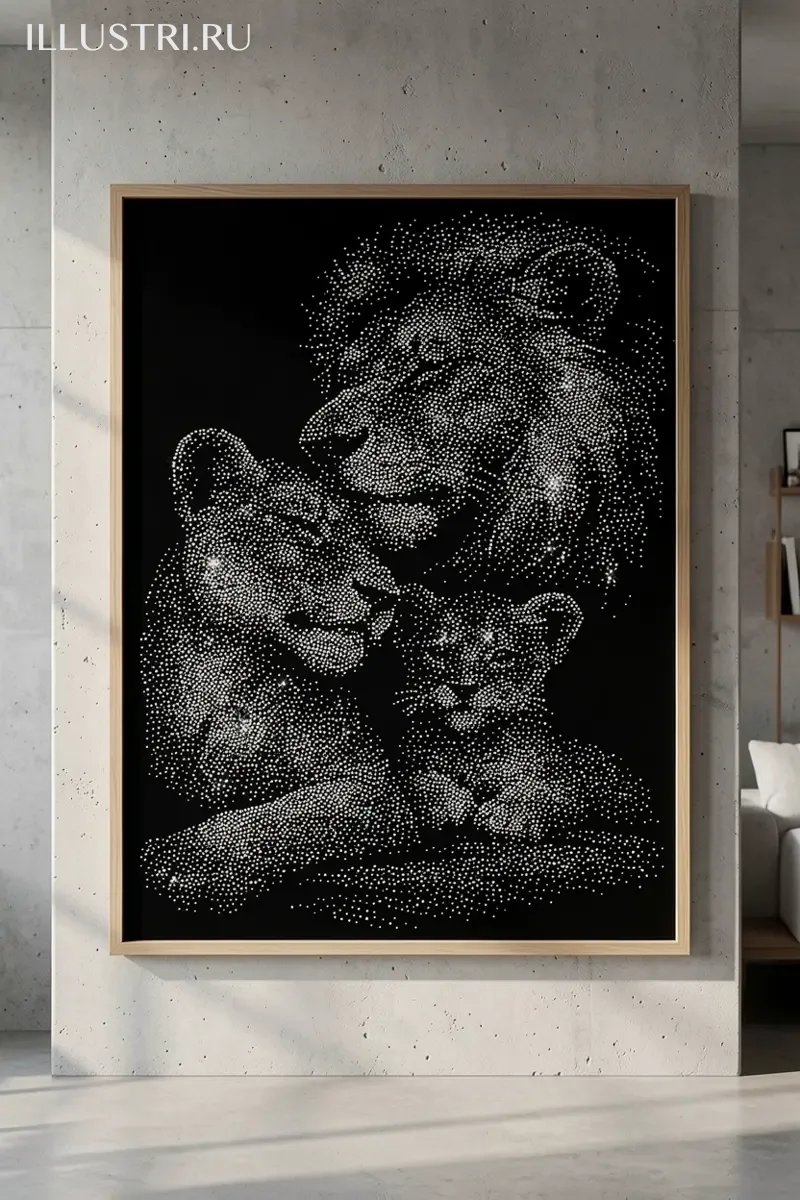 Визуализация Львиная семья