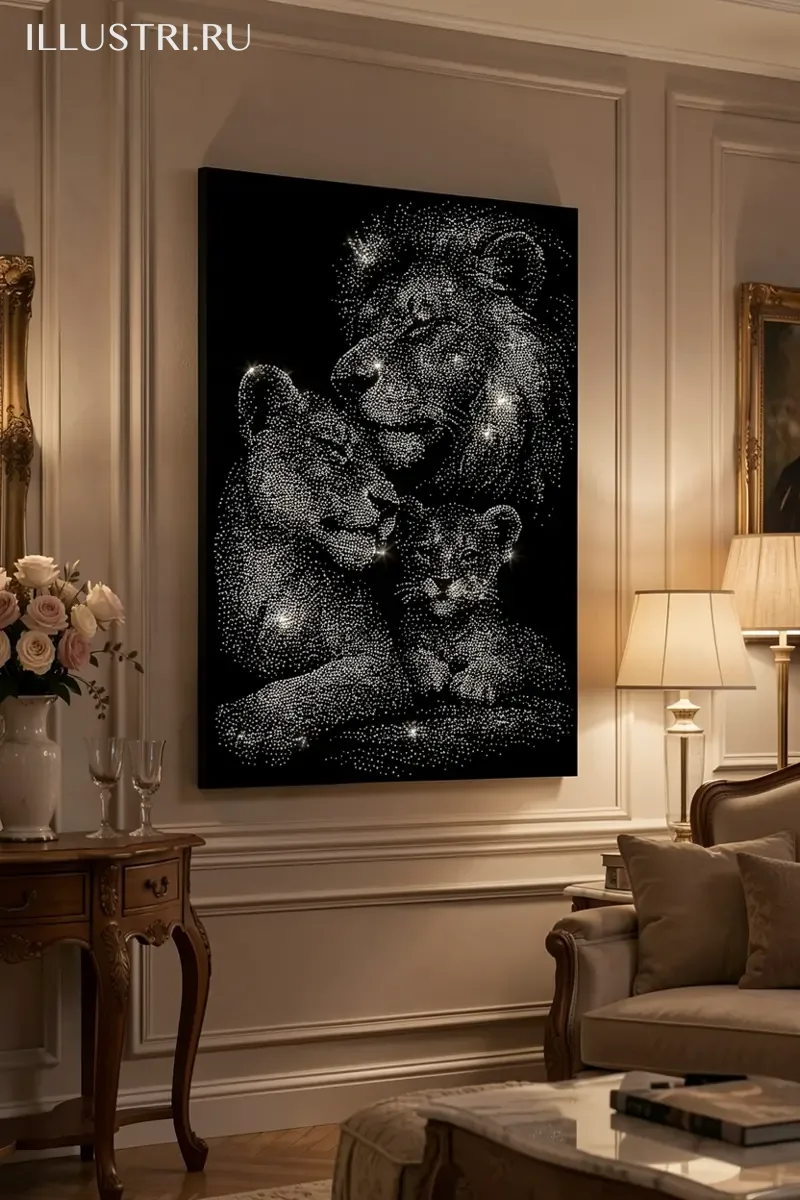 Визуализация Львиная семья