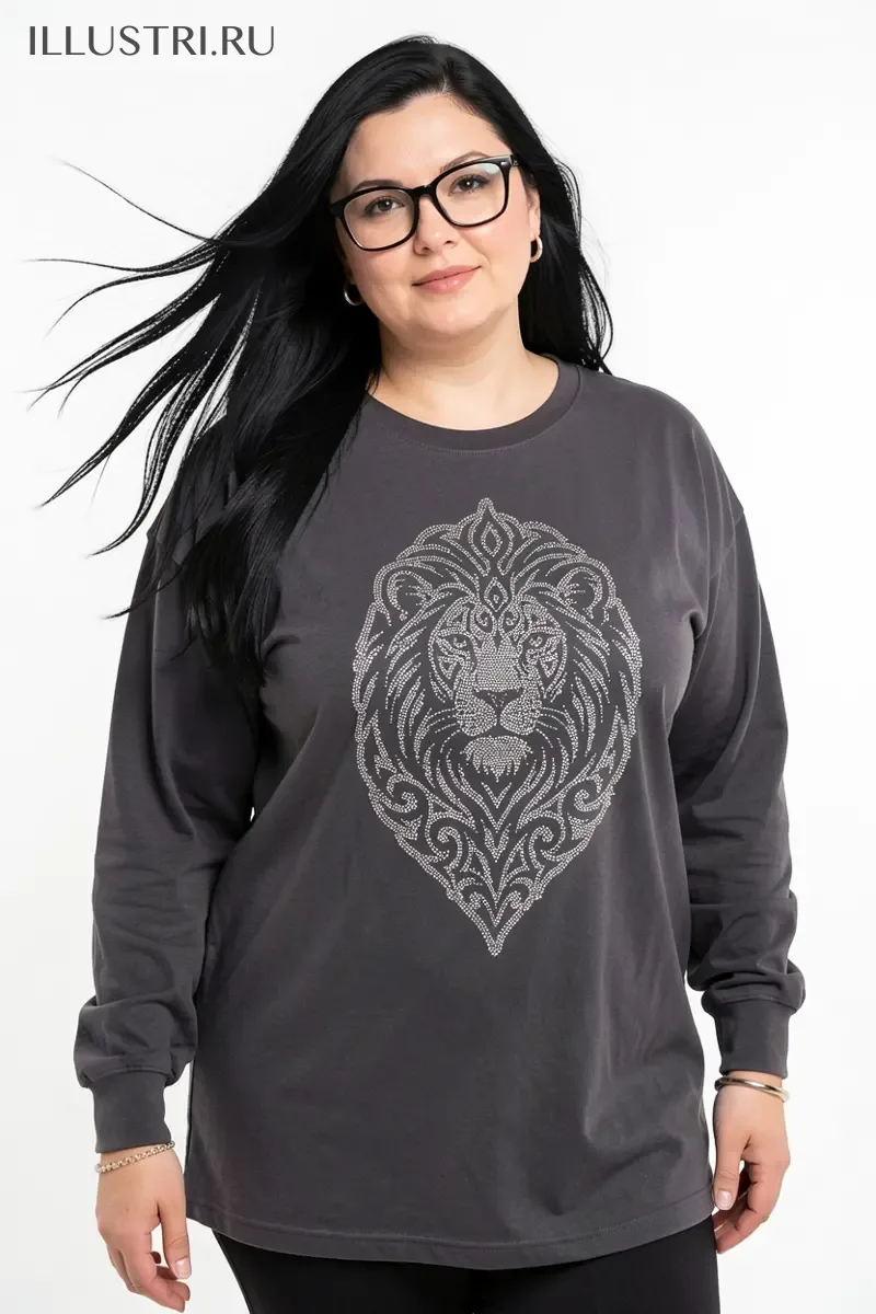 Визуализация Лев с орнаментом