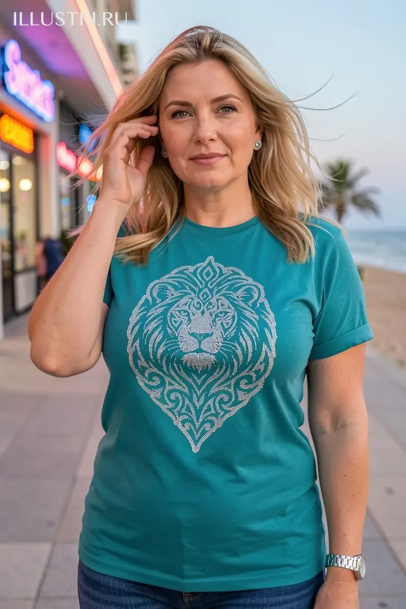 Визуализация Лев с орнаментом