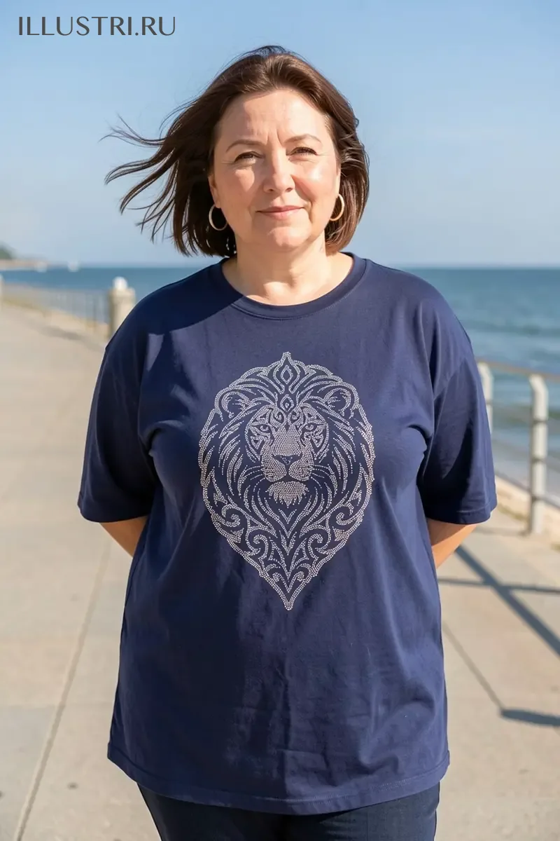 Визуализация Лев с орнаментом