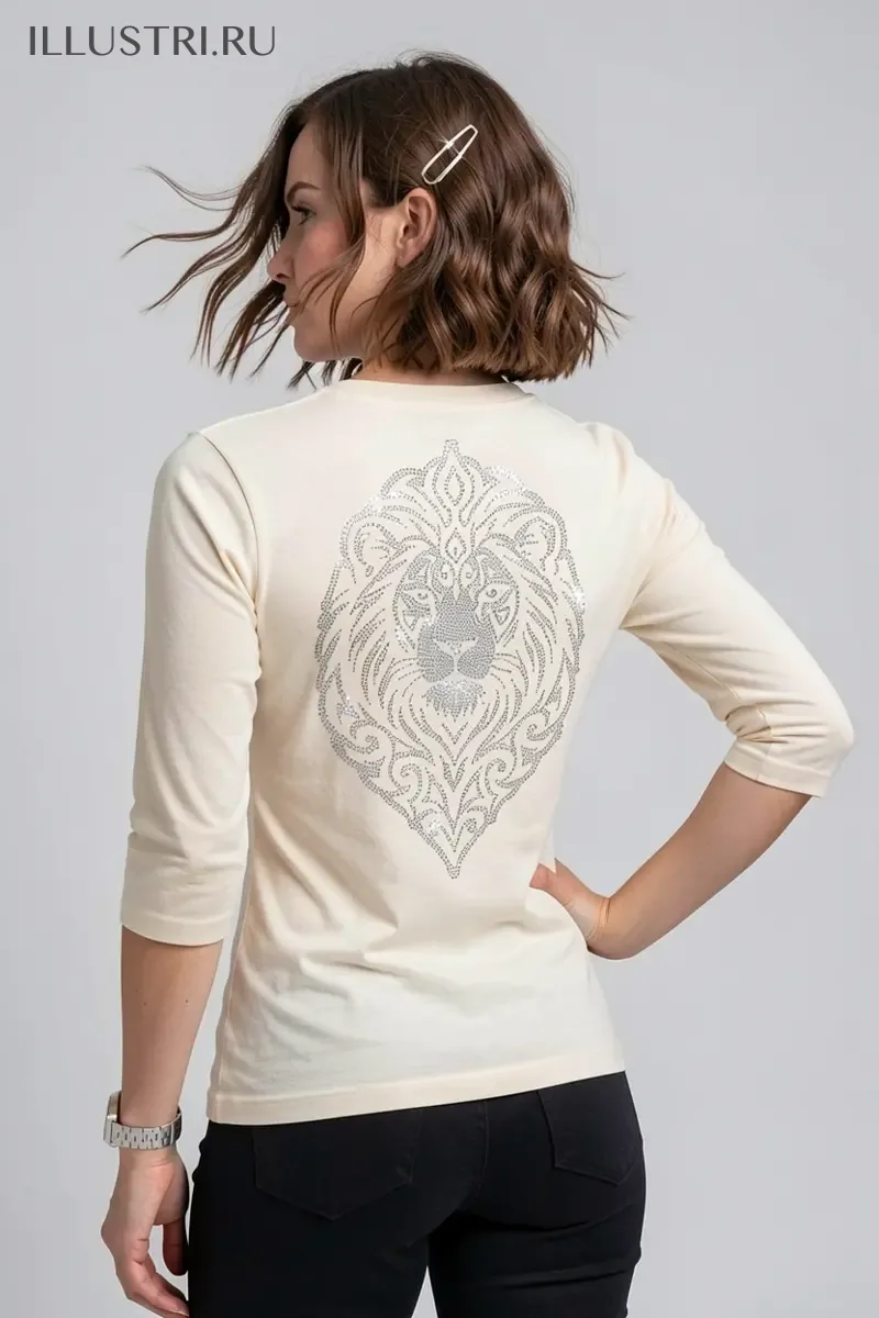 Визуализация Лев с орнаментом