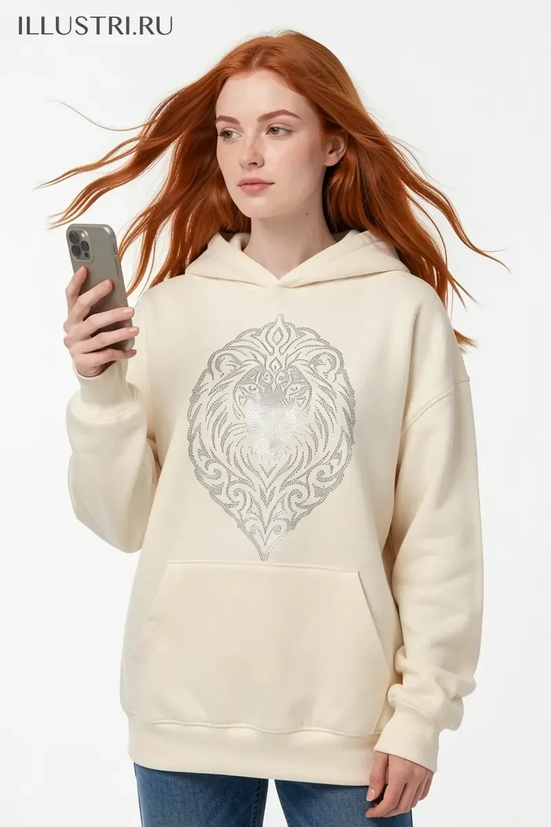 Визуализация Лев с орнаментом