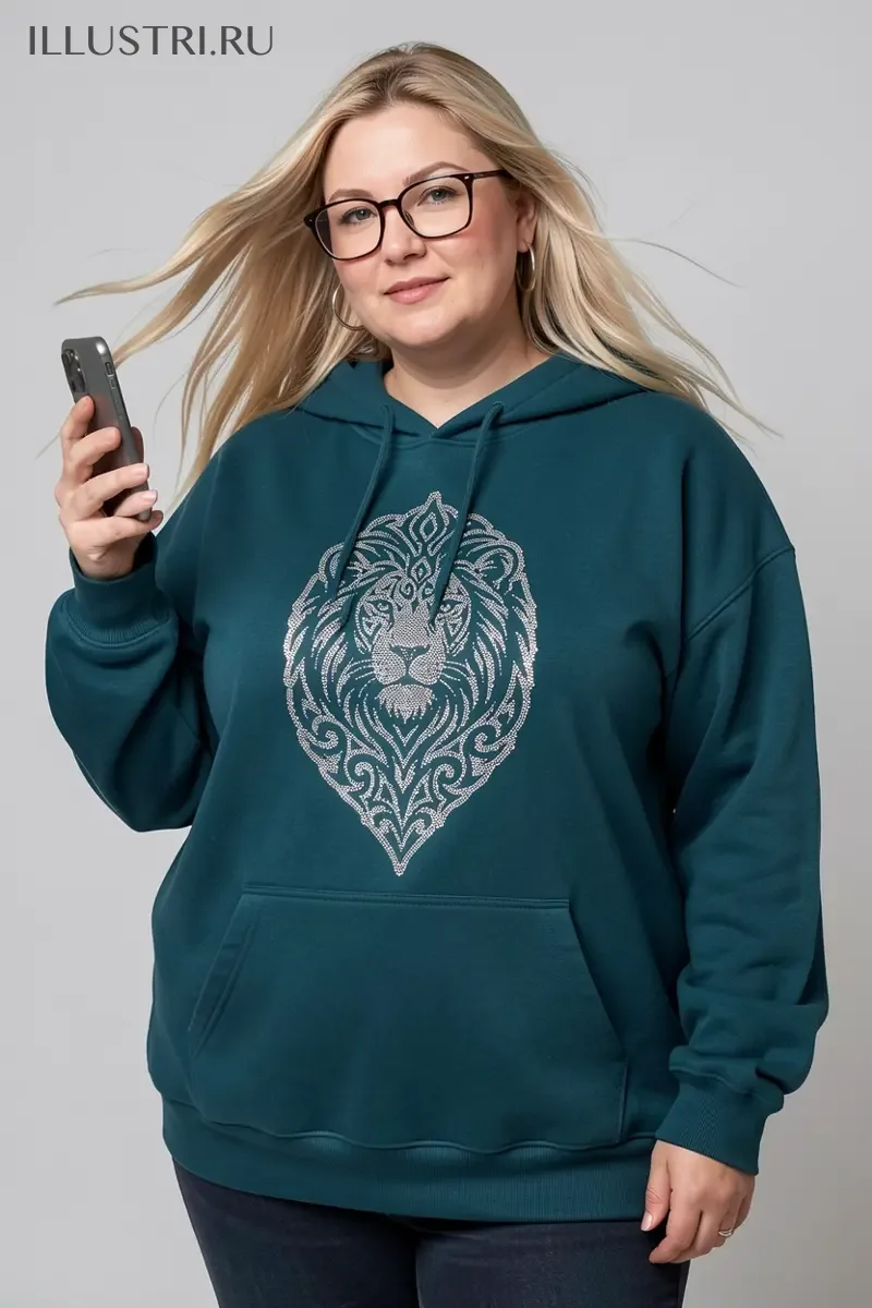 Визуализация Лев с орнаментом