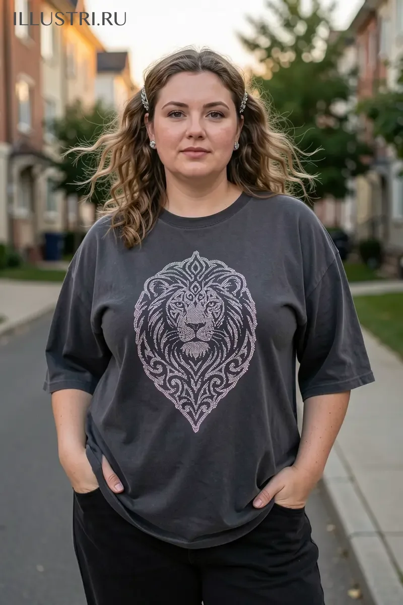 Визуализация Лев с орнаментом