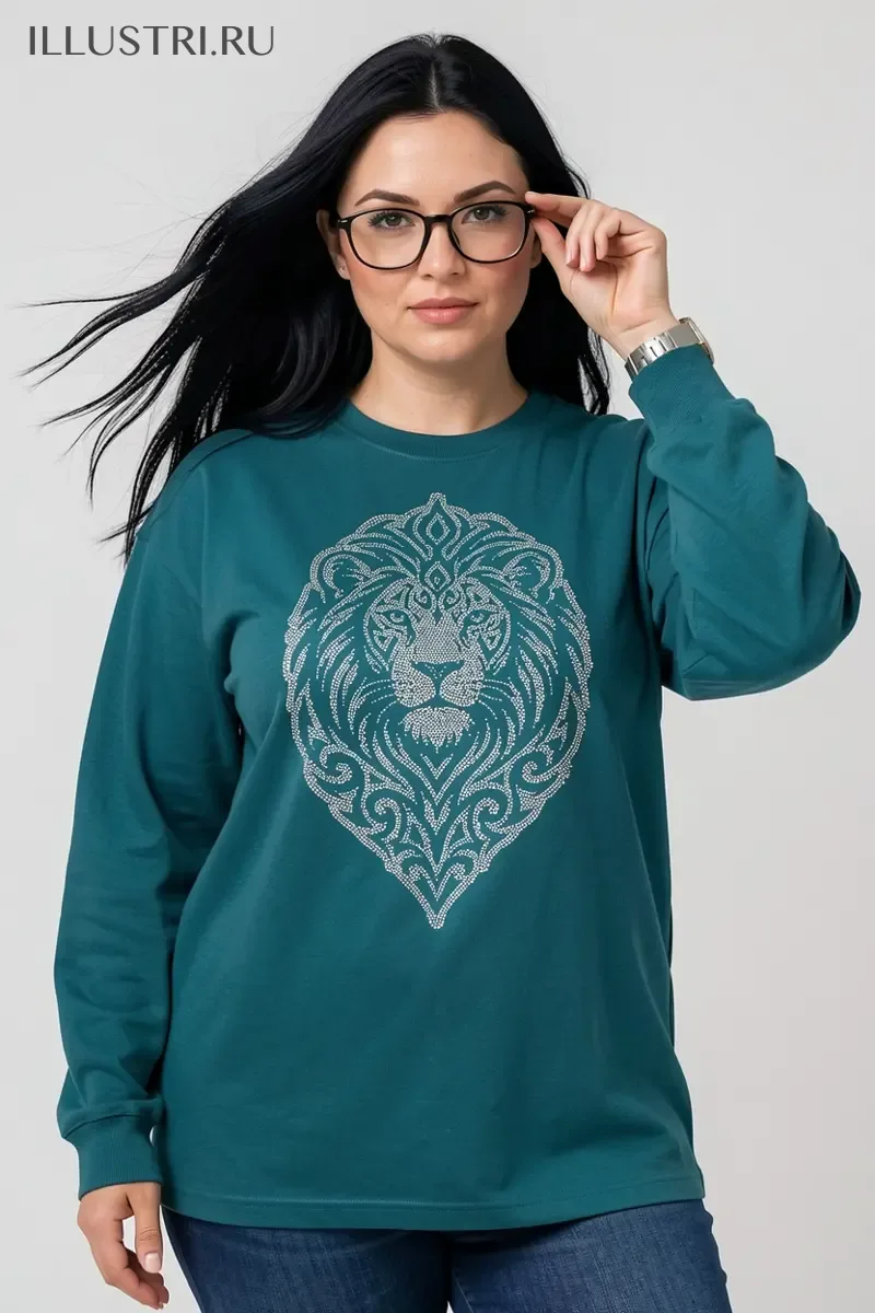 Визуализация Лев с орнаментом