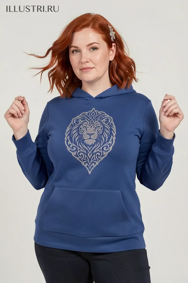 Визуализация Лев с орнаментом