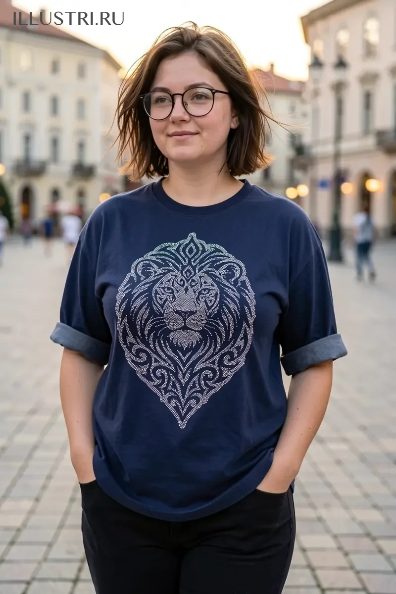 Визуализация Лев с орнаментом