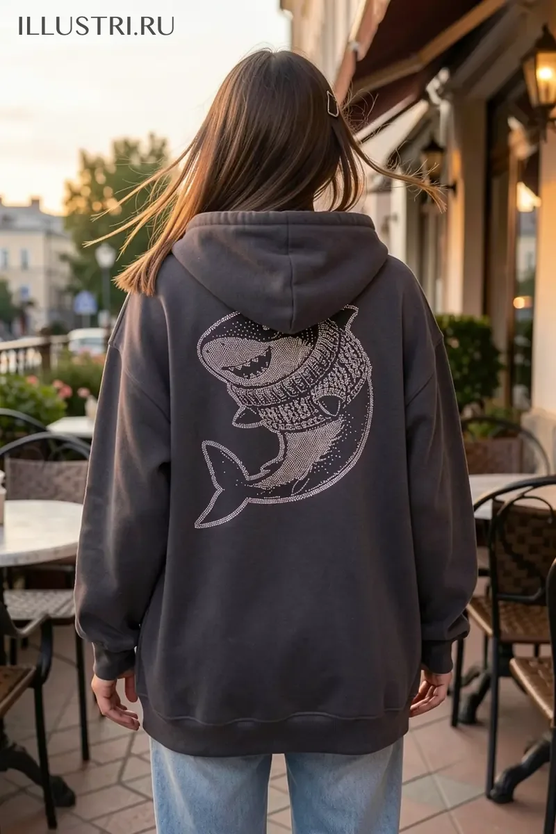 Визуализация Акула в свитере