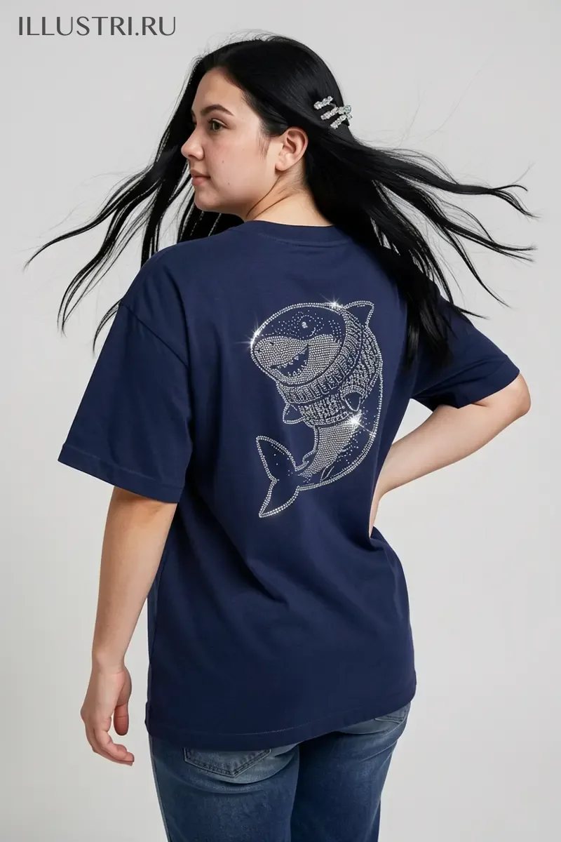 Визуализация Акула в свитере