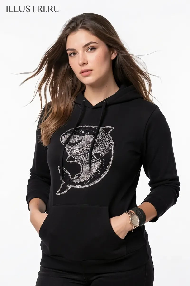 Визуализация Акула в свитере