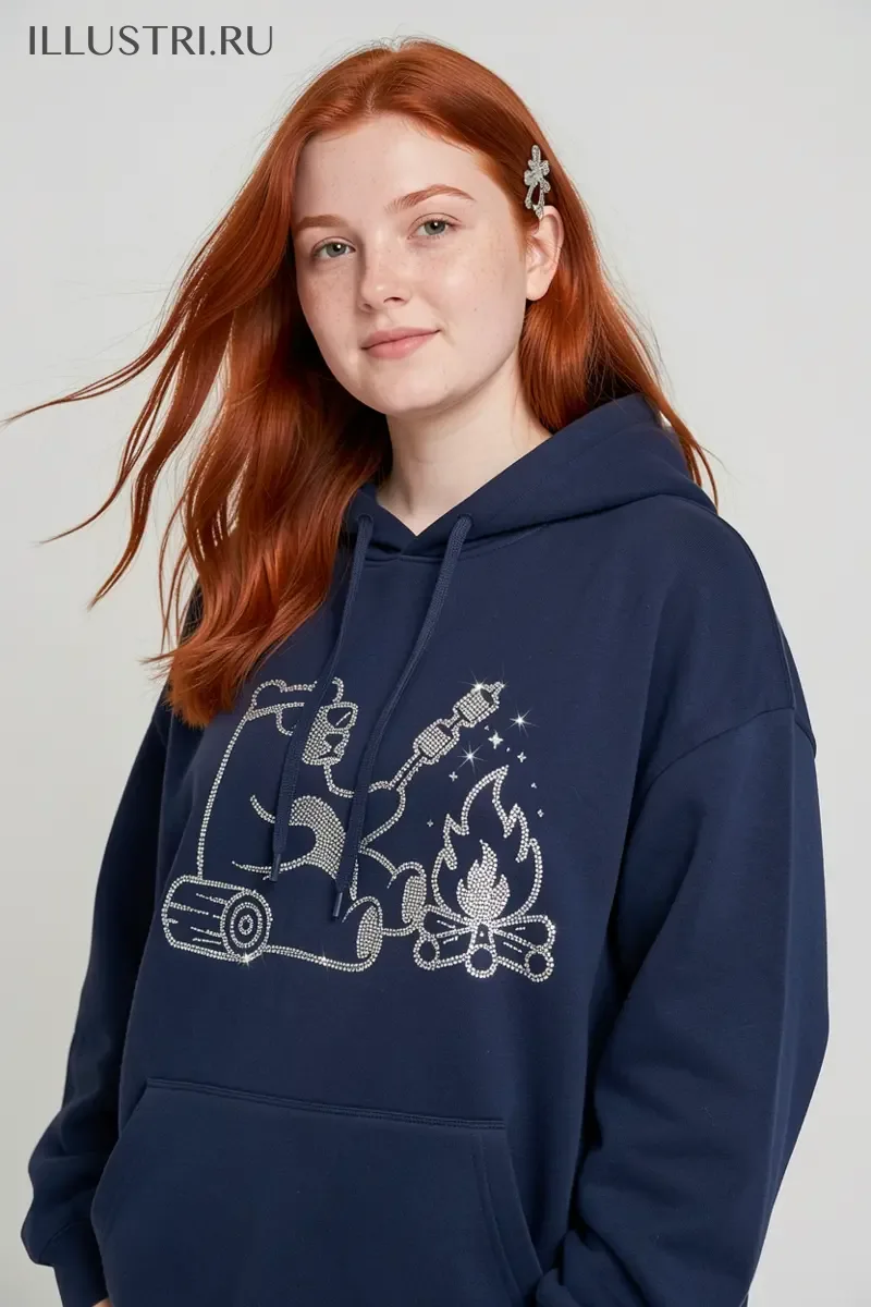 Визуализация Медведь жарит маршмеллоу