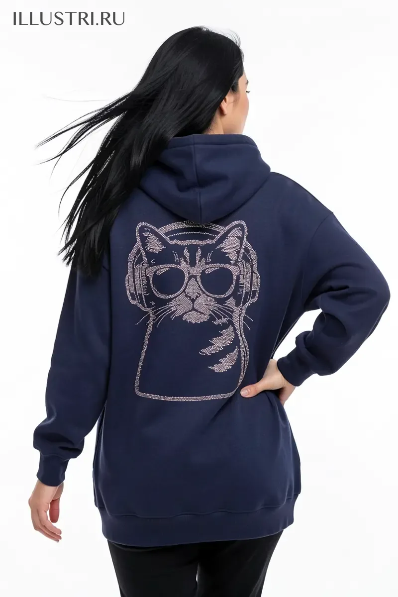 Визуализация Котик в очках и наушниках