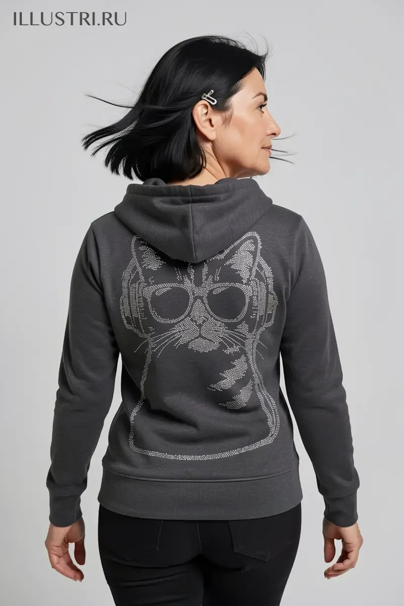 Визуализация Котик в очках и наушниках