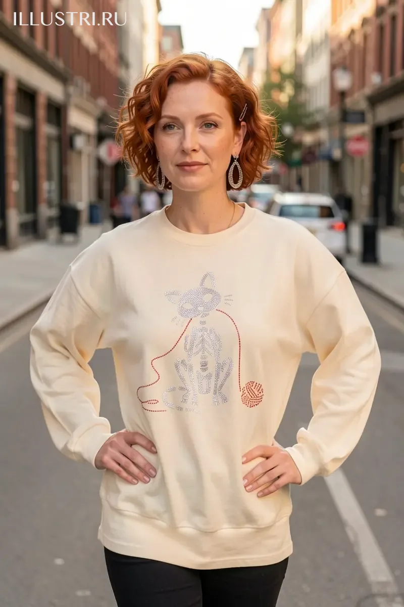 Визуализация Кот с клубком