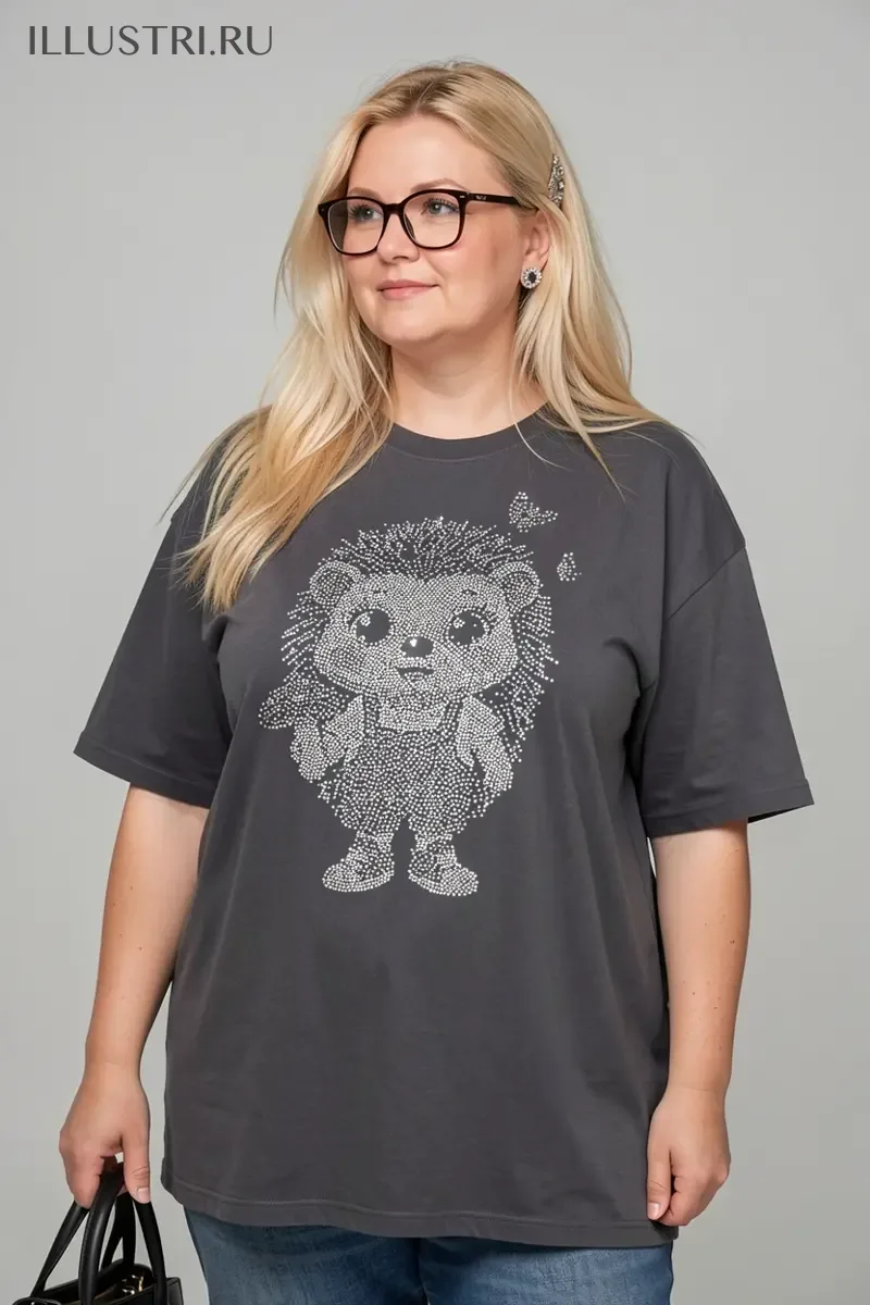 Визуализация Ёжик с грибочком кристалл