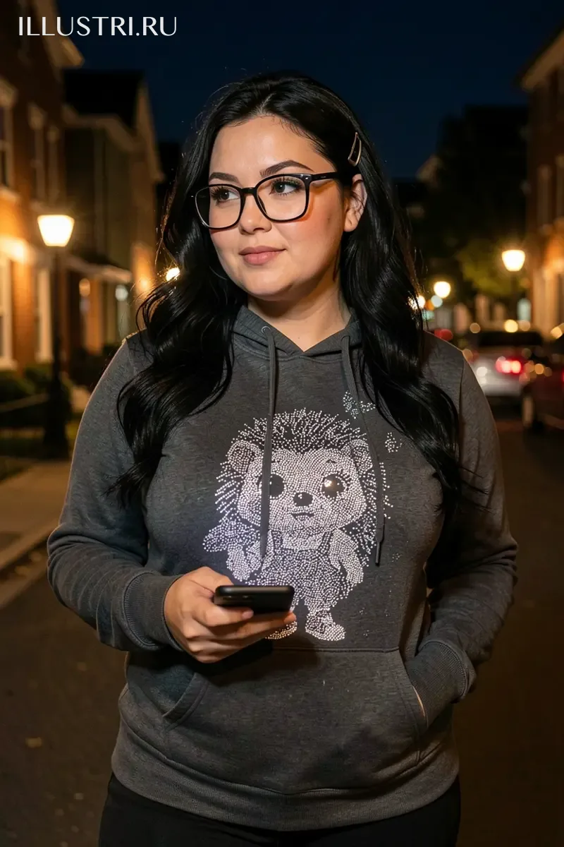 Визуализация Ёжик с грибочком кристалл