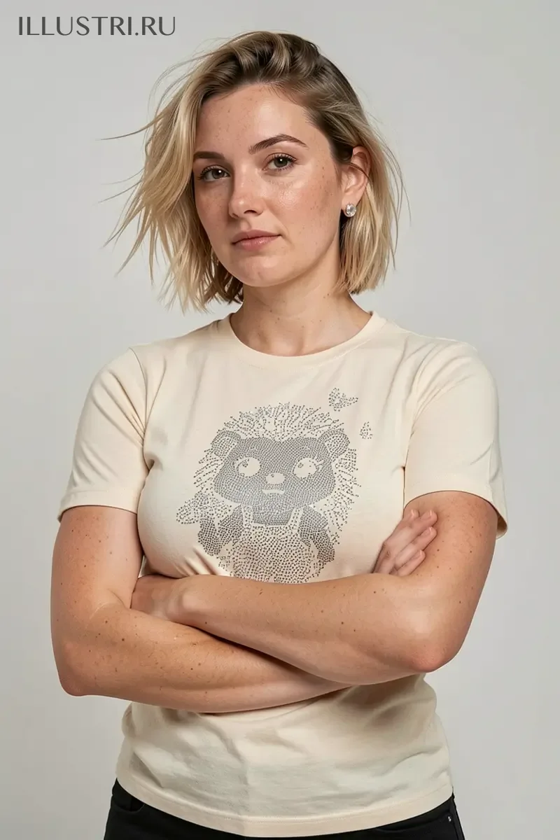 Визуализация Ёжик с грибочком кристалл