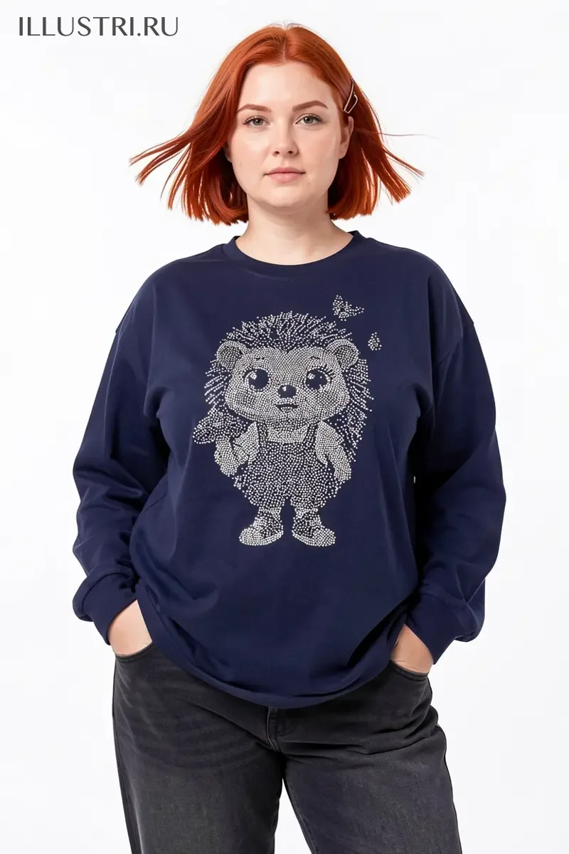 Визуализация Ёжик с грибочком кристалл