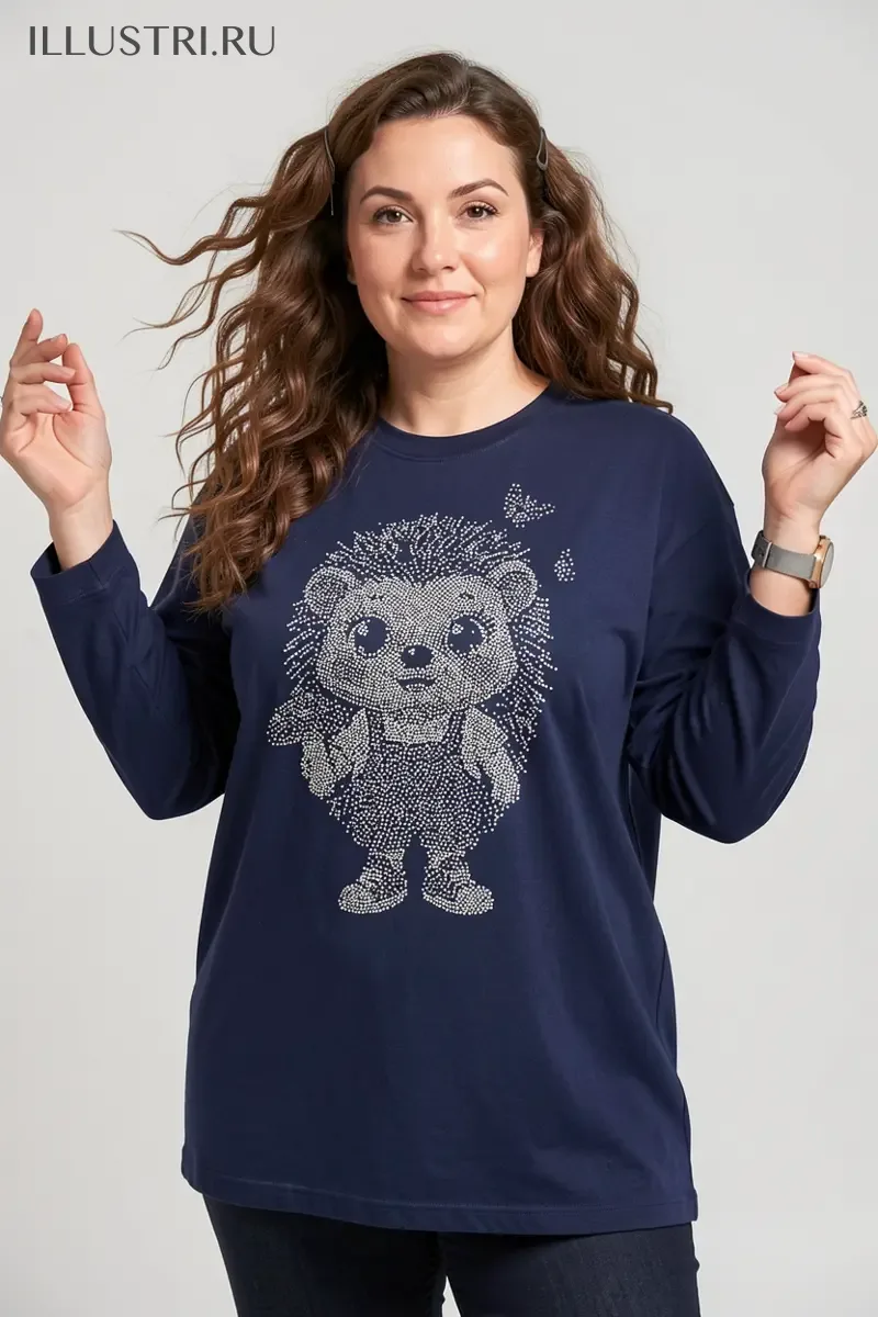 Визуализация Ёжик с грибочком кристалл