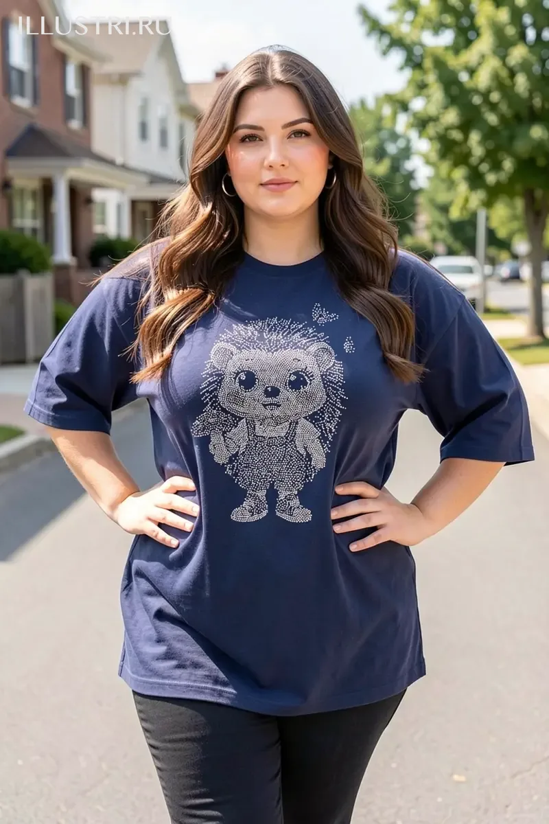 Визуализация Ёжик с грибочком кристалл