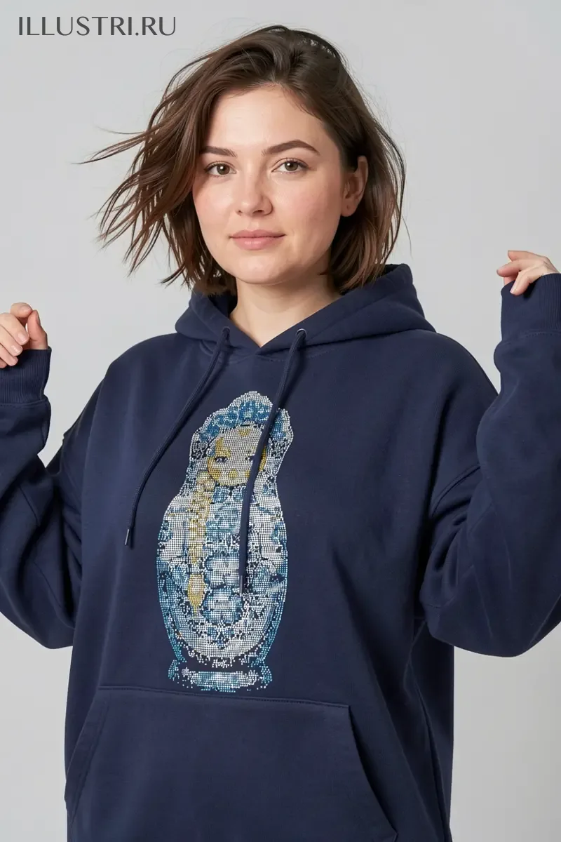 Визуализация Матрёшка гжель