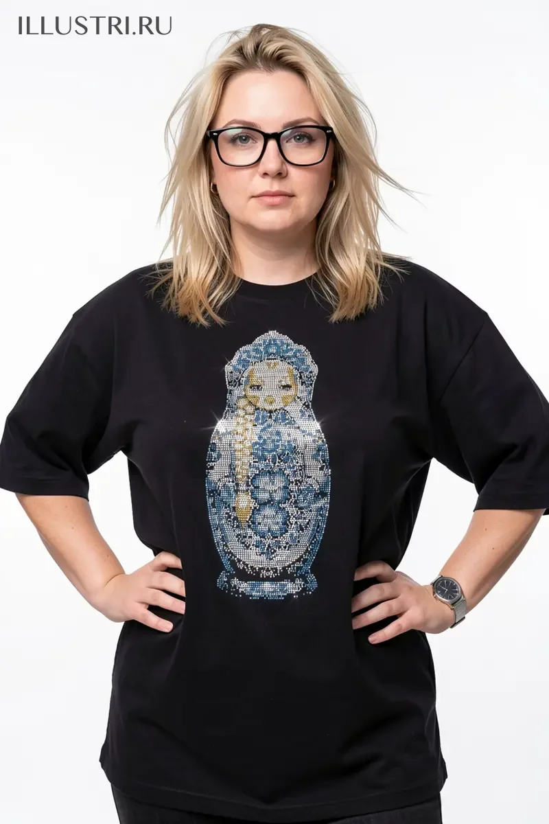 Визуализация Матрёшка гжель