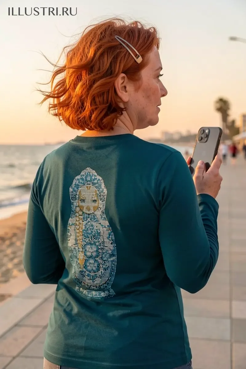 Визуализация Матрёшка гжель