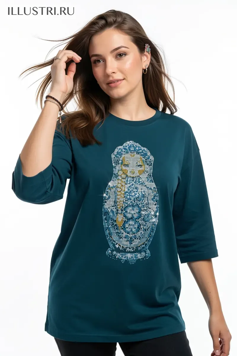 Визуализация Матрёшка гжель