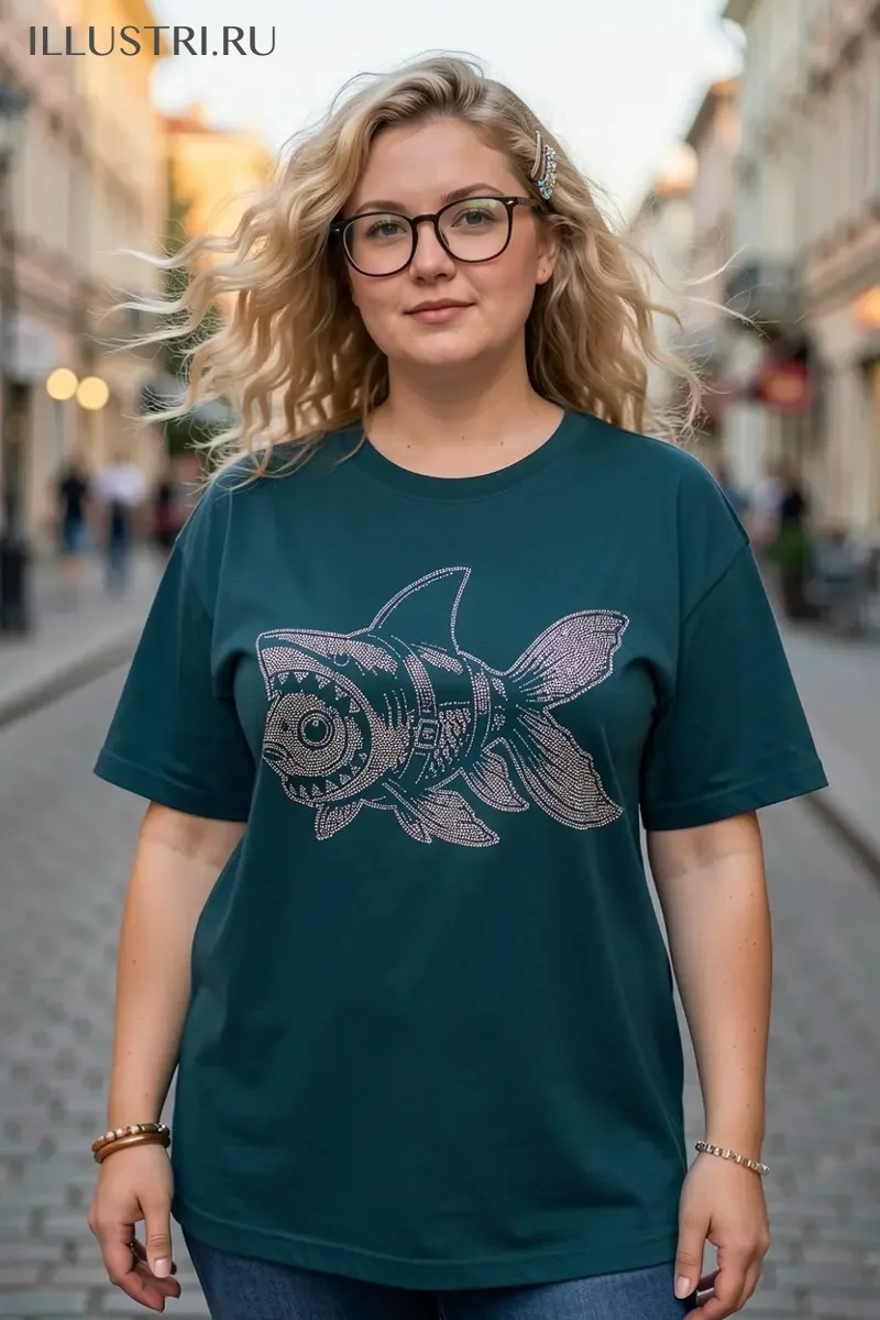 Визуализация Рыбка в костюме акулы