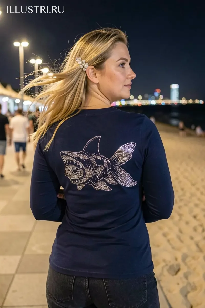 Визуализация Рыбка в костюме акулы