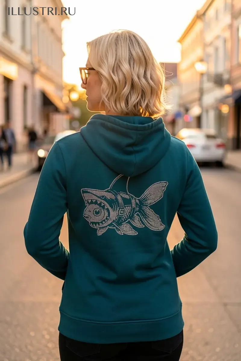 Визуализация Рыбка в костюме акулы