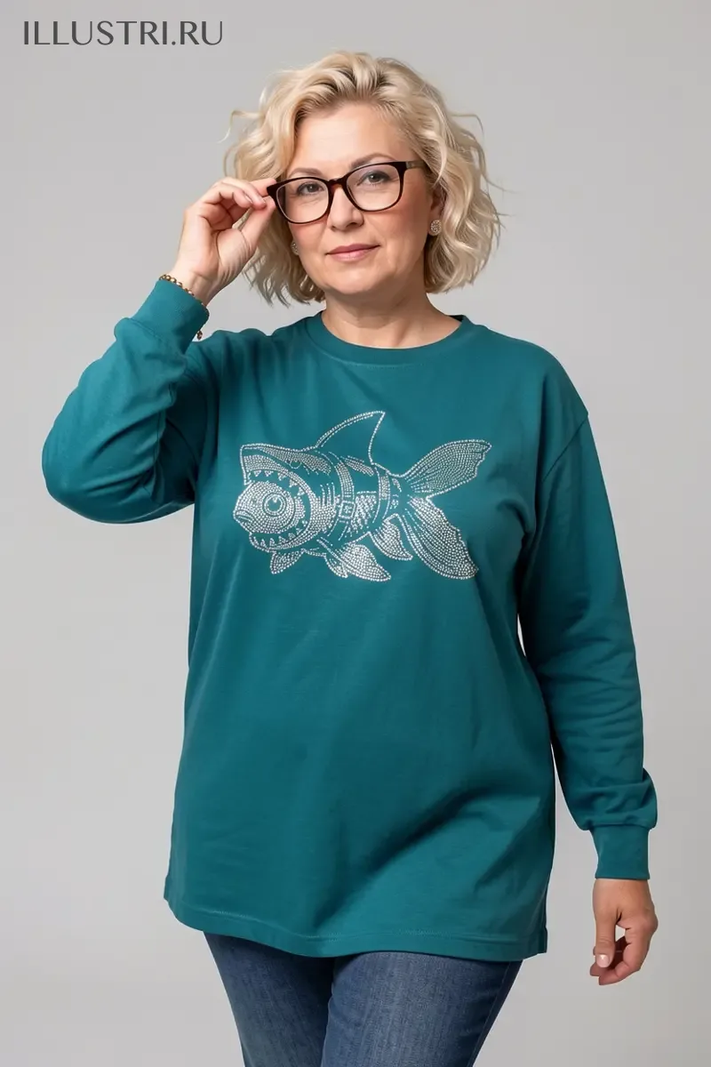 Визуализация Рыбка в костюме акулы