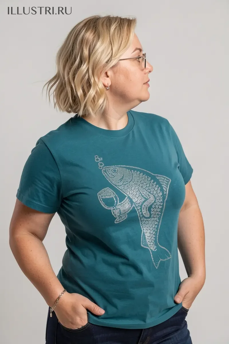 Визуализация Рыба с бокалом