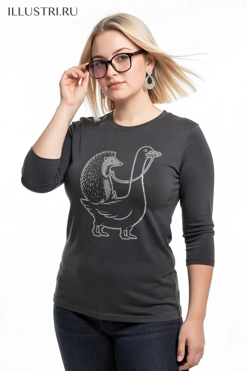 Визуализация Ежик верхом на гусе