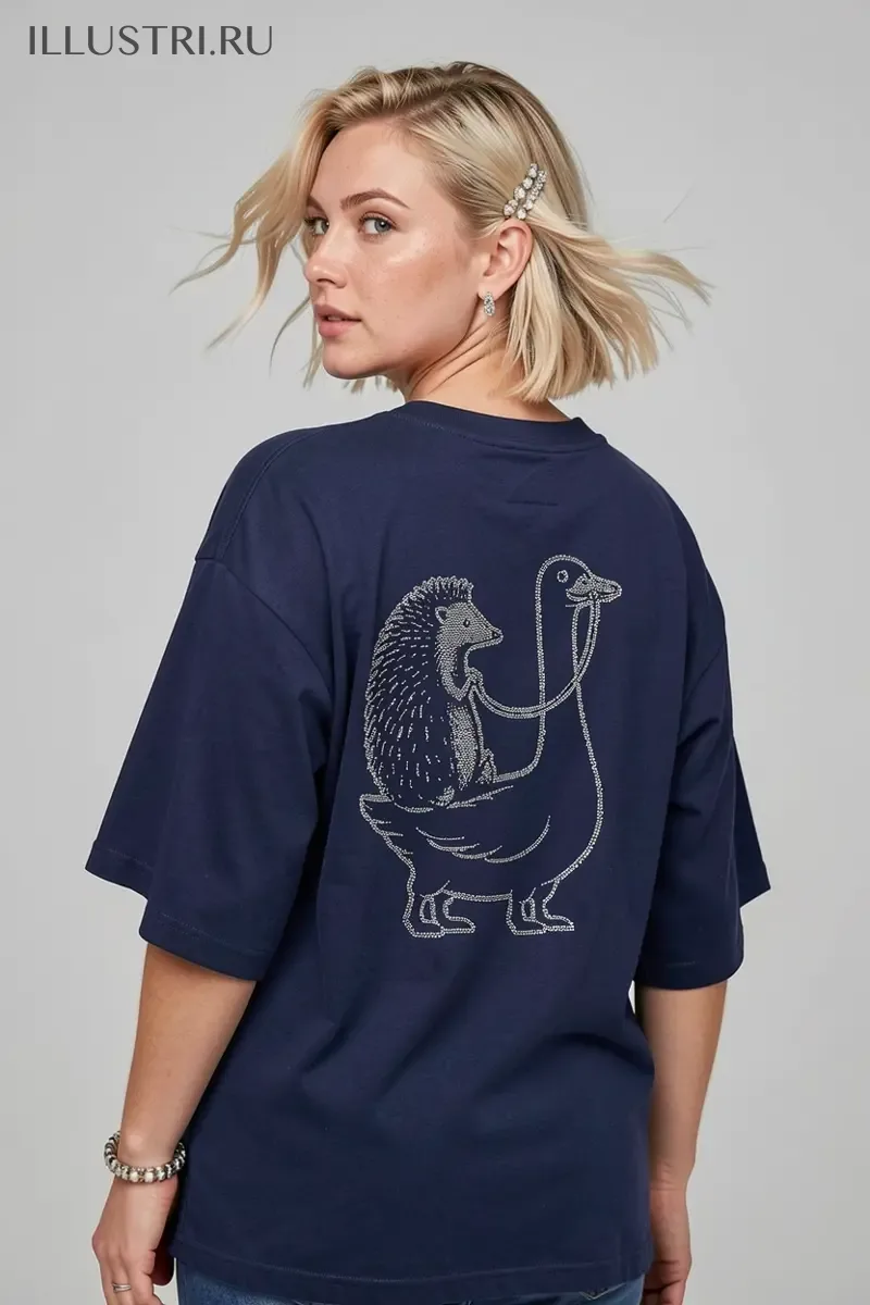 Визуализация Ежик верхом на гусе