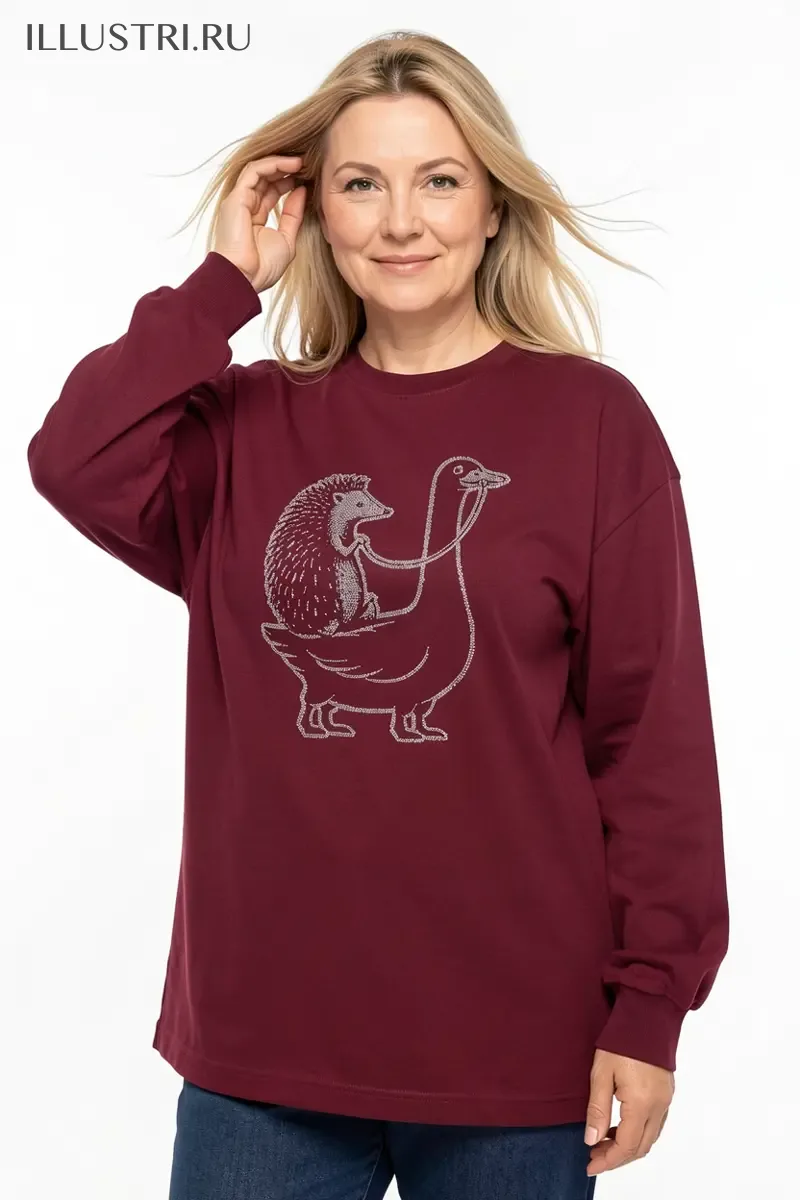 Визуализация Ежик верхом на гусе