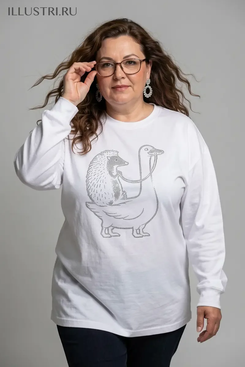 Визуализация Ежик верхом на гусе