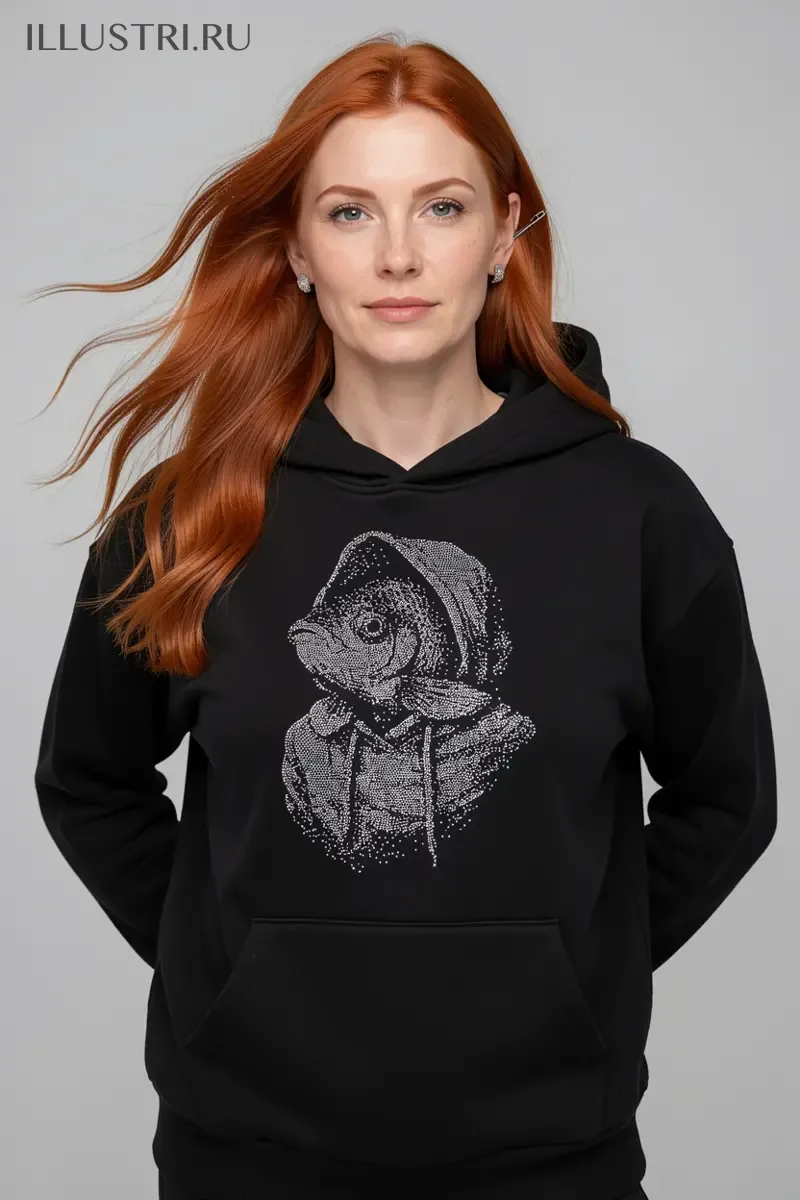 Визуализация Рыба в худи