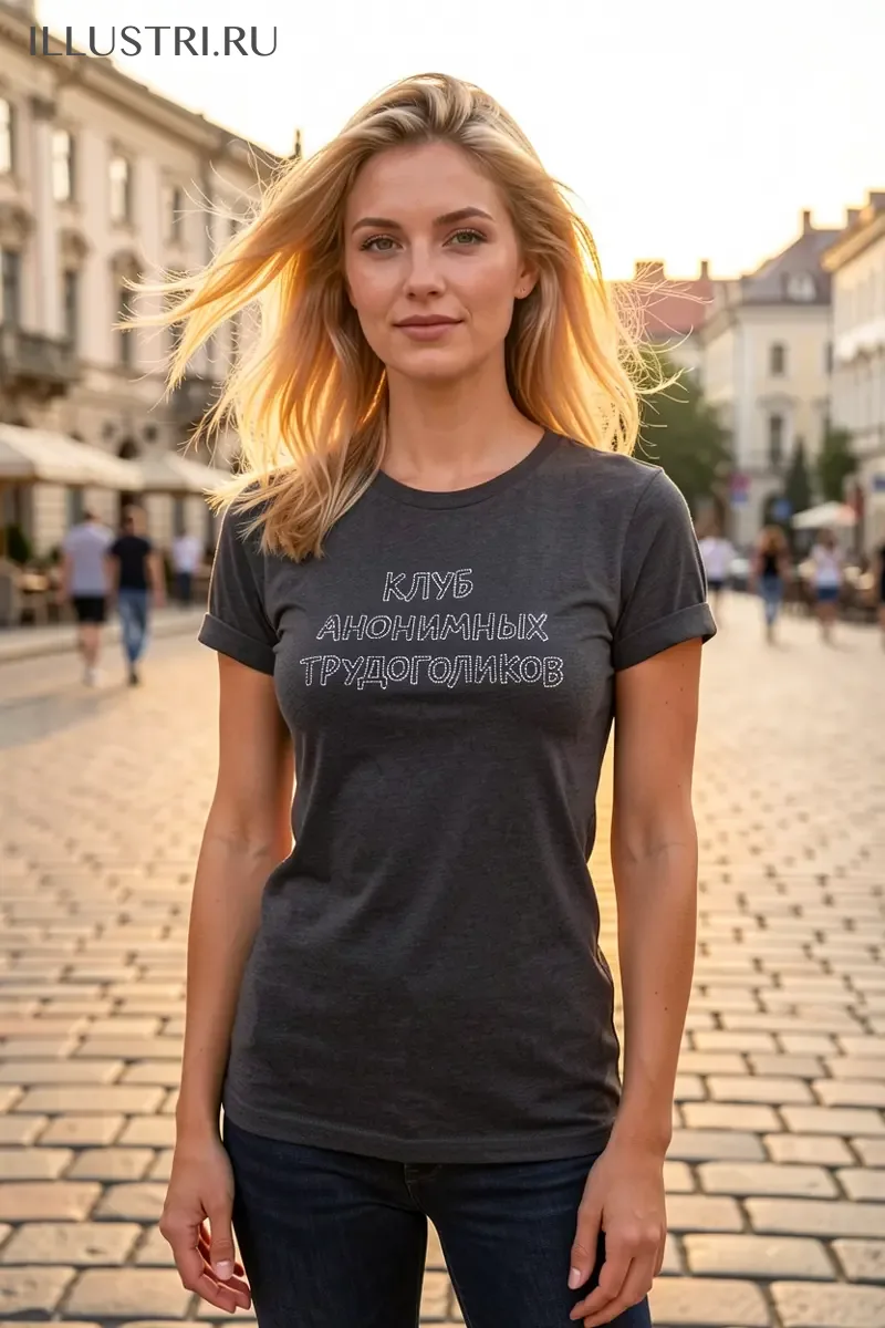 Визуализация Надпись - "Клуб анонимных трудоголиков"