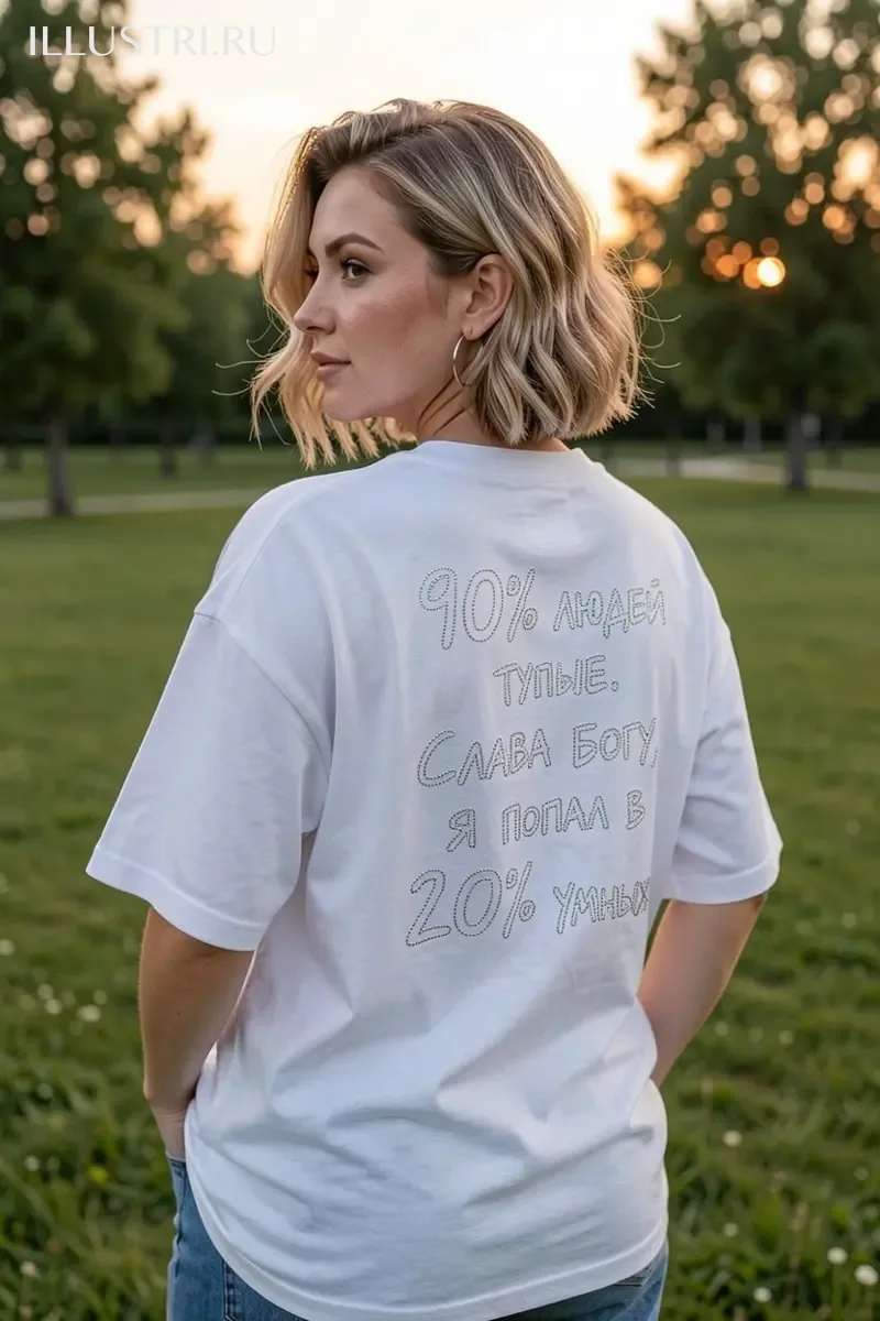 Визуализация Надпись 90% людей тупые,слава богу я попал в 20% умных