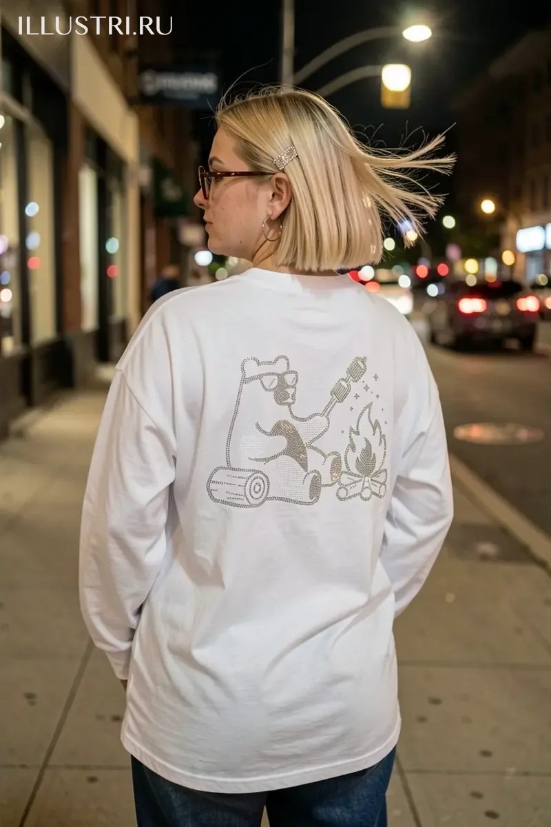 Визуализация Медведь жарит маршмеллоу