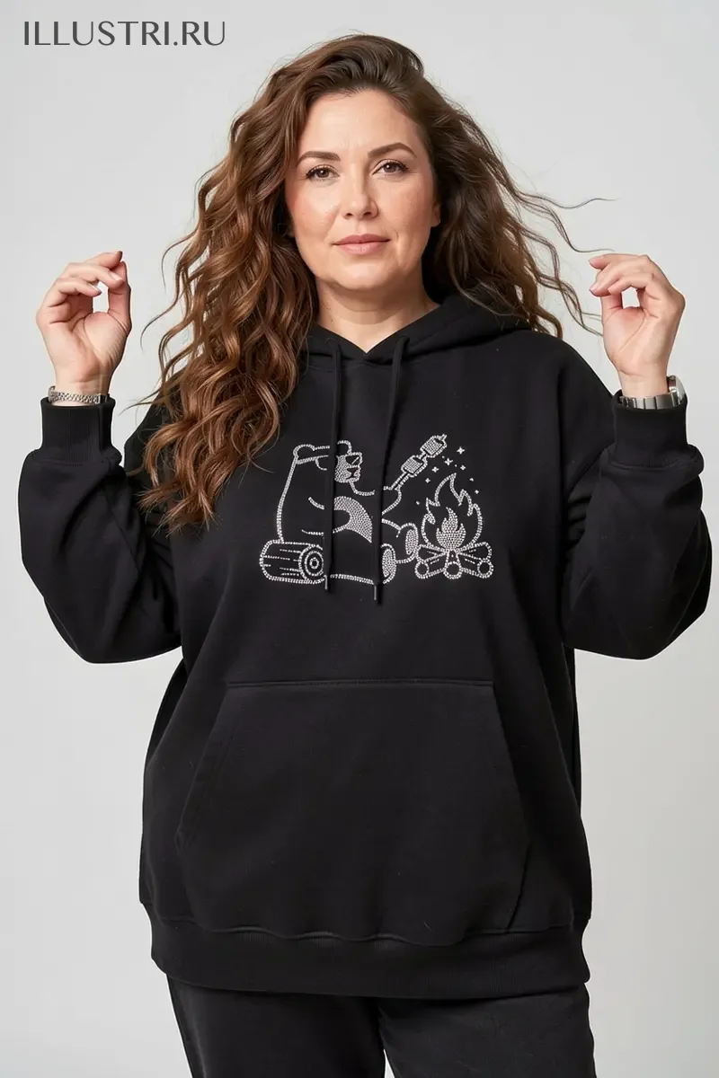 Визуализация Медведь жарит маршмеллоу