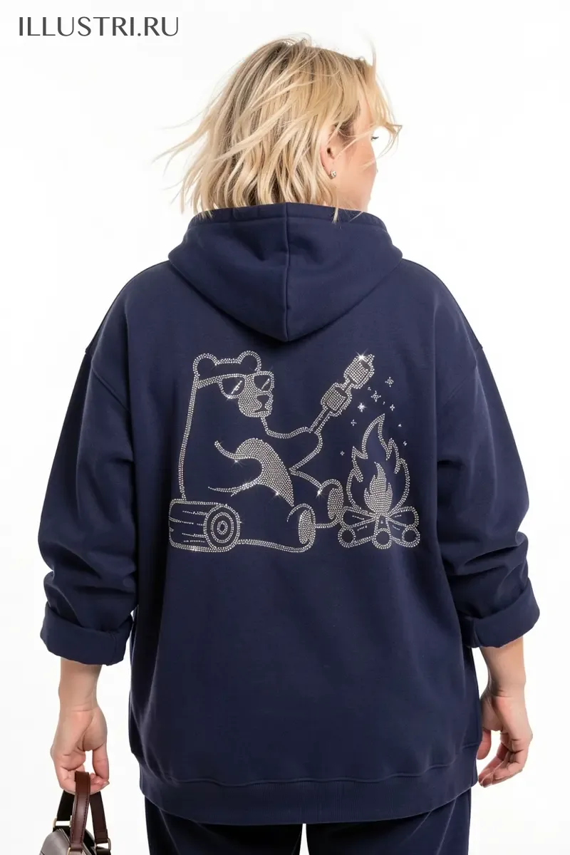 Визуализация Медведь жарит маршмеллоу