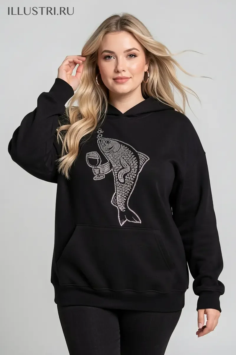 Визуализация Рыба с бокалом