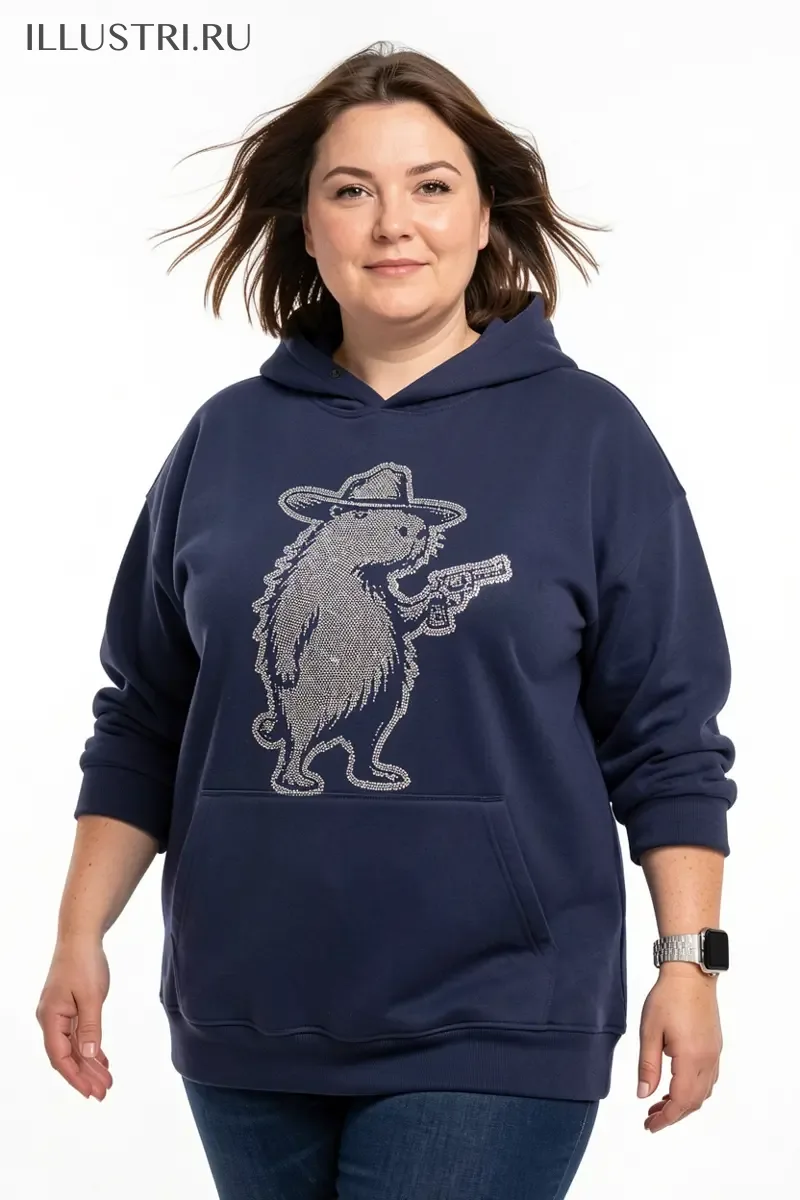 Визуализация Капибара с револьвером